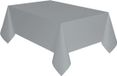 Merkloos Verjaardag party tafelkleed - 2x - papier - zilver - 137 x 274 cm - met waterafstotende finish - rechthoek