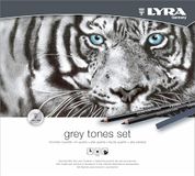 LYRA Grey Tones Sketching-set, 25 stuks metalen etui