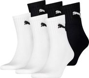 Puma Sokken Set van 6 Wit/zwart Schoenmaat 43-46