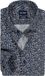 OLYMP 24/7 Luxor modern fit overhemd - tricot - bleu foncé avec motif bleu clair et vert - Facile à repasser - Taille du col : 45 (taille UE : XXL)