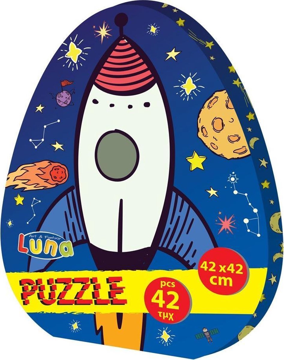 Luna Puzzel Ruimteschip Junior 42 X 42 Cm Karton 42 Stukjes