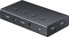 Ugreen KVM-switch (Keyboard, Video, Mouse) 4x1 HDMI (vrouwelijk), 4x USB (vrouwelijk), 4x USB Type B (vrouwelijk), zwart (CM293)