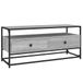 Meuble TV 100x35x45 cm bois travaillé gris sonoma couleur chêne