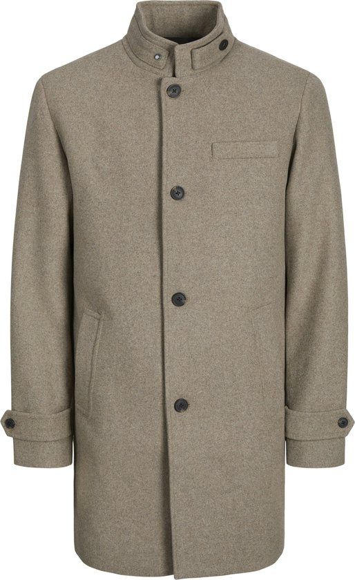 Jack & Jones Jjemelton Wool Coat Sn - Men's Wool Coat - Size M - Greige