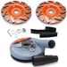 Capot d'aspiration pour meuleuse d'angle incl. 2*125 mm disque diamanté – QUALITÉ PRO – Brosses remplaçables – 99% universellement adaptable