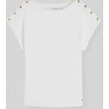 TOMMY HILFIGER regular fit T-shirt van puur katoen met knoopdetails