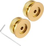 Boutons de potentiomètre en aluminium jaune, 6 mm x 38 mm, pour guitares basses électriques