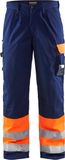 Blåkläder Blaklader Werkbroek High Vis 1584-1860 - High Vis Oranje/Marineblauw - C56