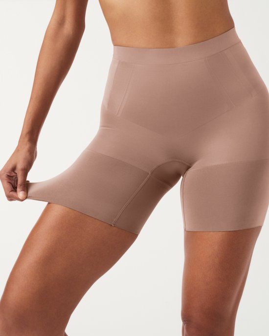 SPANX Oncore Mid-Thigh Short - Cafe au Lait - Size L