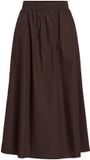 VILA Maxi rok VISOPHIE high-waist Katoen Coffee Bean