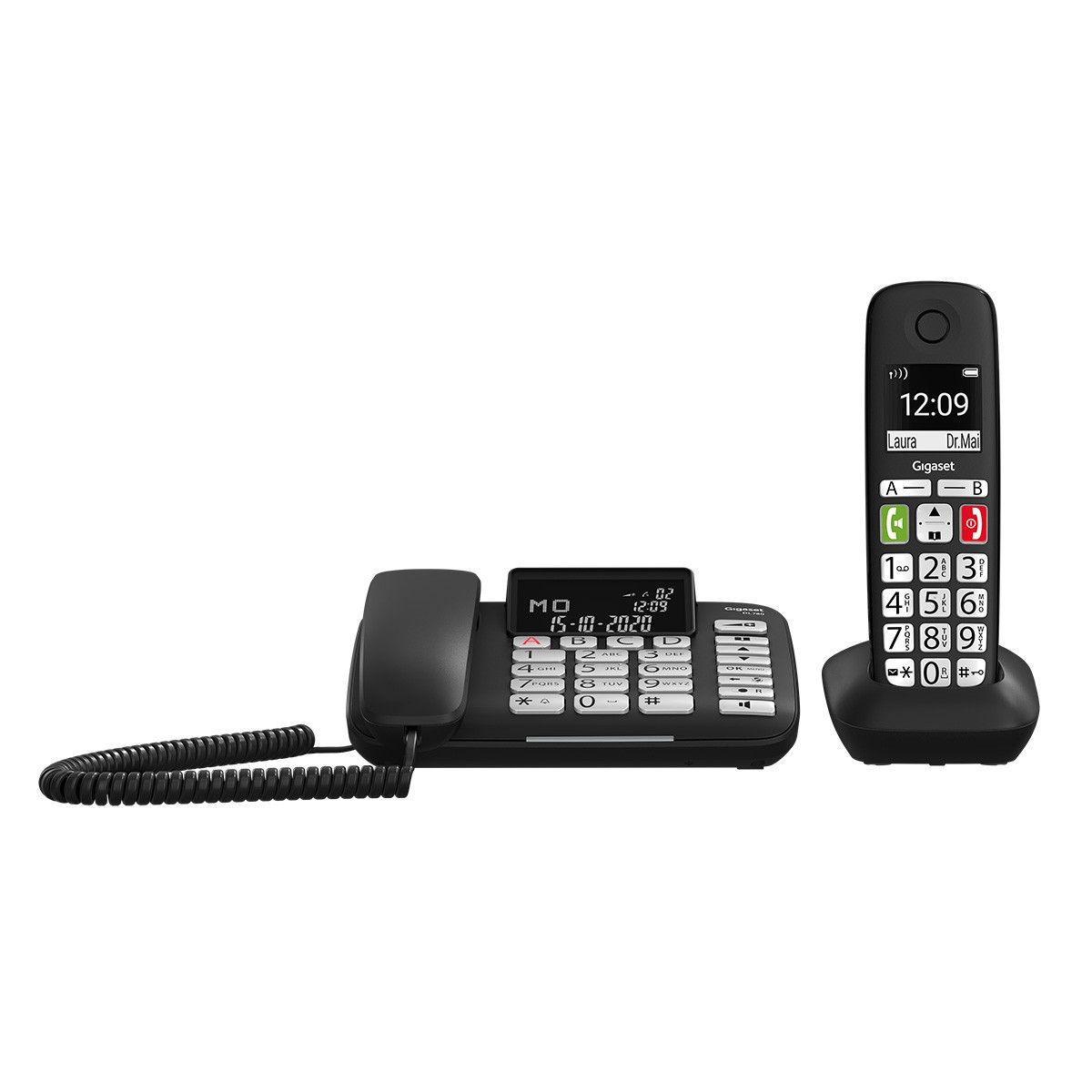 Gigaset DL780 Plus - Draadloze telefoon - Zwart