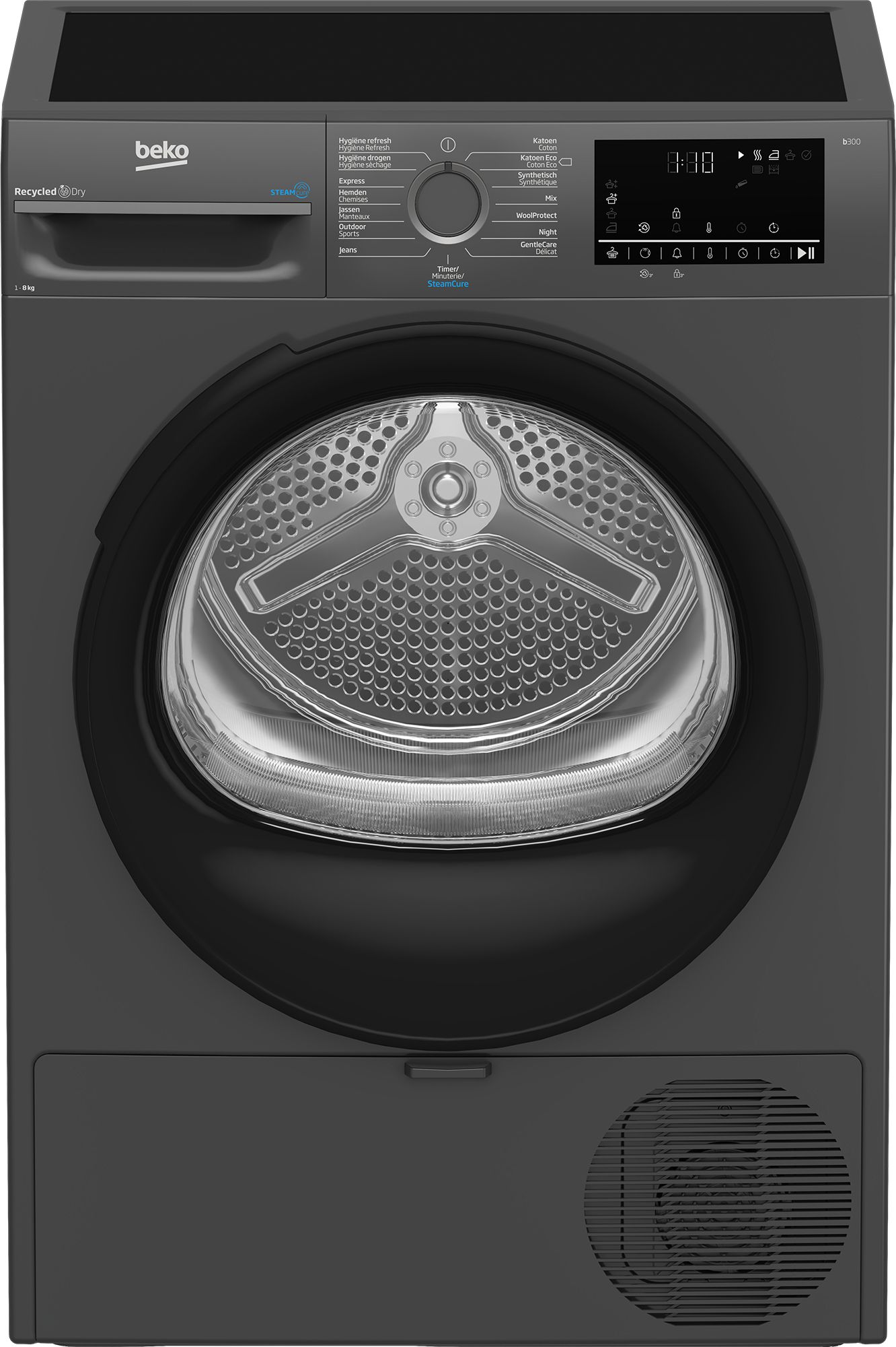 Beko BM3T3824A Warmtepompdroger - 8 kg - Antraciet