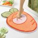 Tapis Ovale Citron - 50x80cm - Jaune/Vert - Style Moderne - Polyester - Lavable - Antidérapant