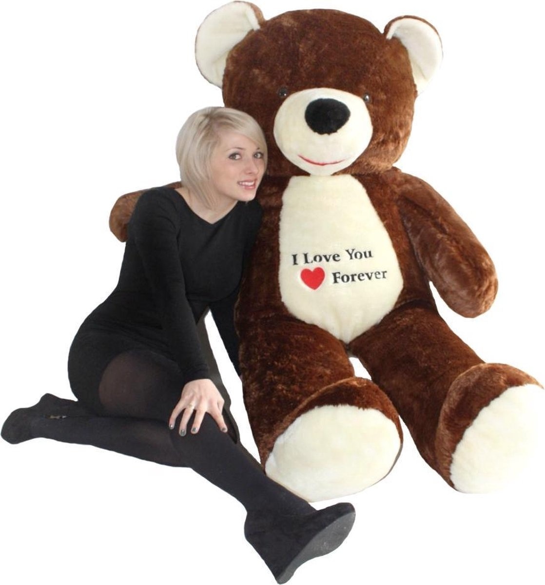 Viking Choice Grote knuffelbeer XL teddybeer bruin 170 cm XXL