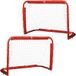 Mobliva Ensemble de buts de football, 2 mini-buts pliables, structure en métal, outils inclus, 90 x 36 x 60 cm, rouge