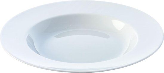LSA Dine Pastaborden - Ø 30,5 cm - Set van 4 Stuks - Wit - Porselein