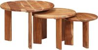 vidaXL Nesting Koffietafels Bruin Hout 54 x 40 cm