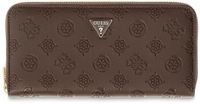 GUESS Diana SLG Zip Around Wallet Chocolate Logo donkerbruin