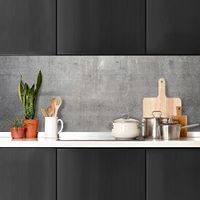 Spatbescherming CREARREDA Spatbescherming-sticker voor de keuken, zelfklevend, beton, 180 x 60 cm, 100% gemaakt in Italië met niet-giftige inkt, vlamvertragend en waterbestendig, 67135