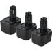 Vhbw - 3x Batterie Compatible Avec Black & Decker Mt1203b Outil Électrique (3000 mAh, NiMH, 12 V)
