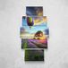 Homemania Afbeelding luchtballon 5 natuur en landschappen per woonkamer, meerkleurig, 100 x 3 x 60 cm, HM205PKNV-50, polyester, hout