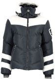 Peak Mountain Damesjas Alibi Zwart L Polyester Waterafstotend Met Capuchon