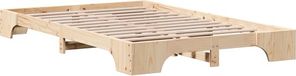 vidaXL Bedframe Naturel Massief Grenenhout 140 x 190 cm