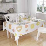 Bonamaison Tafelkleed, Anti-Mold, Sneldrogend, Waterdicht, 100% Polyester Tafellaken, Willekeurig patroon, 140 x 160 Cm