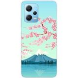 Xiaomi Siliconen hoesje compatibel met Xiaomi Redmi Note 12 5G, Xiaomi Poco X5 Mount Fuji