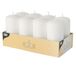 Papstar 17984 kaars Cylinder Wit 8 stuk(s)