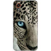 Samsung Galaxy XCover 7 Oeil de leopard bedrukt siliconen hoesje