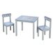 roba Kinderzitgroep Paw Patrol - 2 Kinderstoelen + Tafel - Zitset/Meubels met Cartoon Honden - Hout Grijs/Blauw - Vanaf 18 Maanden