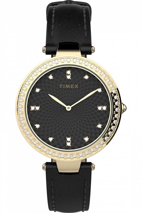 Timex Trend TW2V45100 Horloge - Leer - Zwart - &#216; 32 mm