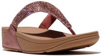 FitFlop FitFlop Lulu Crystal-Mix Metallic Toe-Post Sandals ROZE - Maat 42