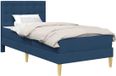 vidaXL Bedframe met matras met hoofdeinde Blauw 90 x 200 cm Stof