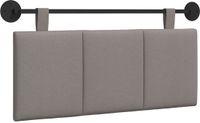 vidaXL - Hangend hoofdbord - Taupe - Fluweel