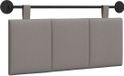 vidaXL - Hangend hoofdbord - Taupe - Fluweel