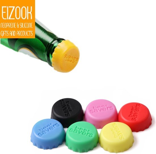 - Bierfles afsluit dopjes silicone Anti insecten dopjes zwart, blauw, geel, groen, oranje, rood