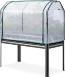 KING BIRD Jardinière surélevée en métal, bac à fleurs, serre précoce, bac à herbes pour jardin, balcon ou terrasse (122x61x42 cm)