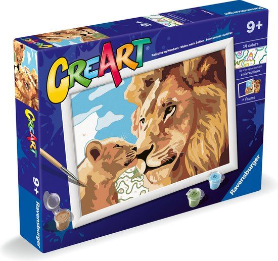 Ravensburger CreArt Lion and Baby - Schilderen op Nummer - 9+ Jaar