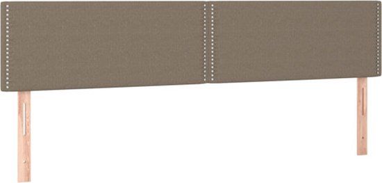 vidaXL Hoofdbord - Stof - Taupe - 200x5x78/88 cm