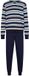 Pastunette - Heren Pyjama - Lange Mouw - Gestreept - Blauw - Katoen - Maat M