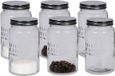 Merkloos 6x stuks glazen voorraadpotten 18 cm - 1000 ml - Voorraadbussen met luchtdichte deksel