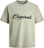 Jack & Jones T-shirt met logo en ronde hals van katoen in de kleur Seagrass