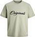 Jack & Jones T-shirt met logo en ronde hals van katoen in de kleur Seagrass