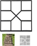Merkloos 2x Tuinpadmal - Vierkant - Betonvorm - 40 x 40 cm - Kunststof - Zwart