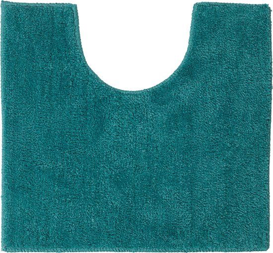 Sealskin Doux Toiletmat - 45x50 cm - Aqua - Polyester - Hoogpolig - Met uitsparing