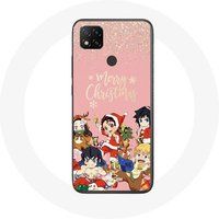 Maniacase Etui voor Xiaomi Redmi 9C Demon Slayer Merry Christmas Poster Anime Manga