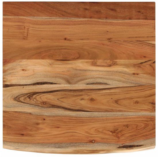 vidaXL Bureaublad vierkant natuurlijke rand 80x80x3,8 cm acaciahout