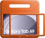 HappyCase Candy+ Kinder Hoes Geschikt voor Samsung Galaxy Tab A11 / Tab A9 | Tablethoes met Ingebouwde Screenprotector | Kindvriendelijk | Beschermhoes | Handvat en Standaard | Kinderhoes | Oranje